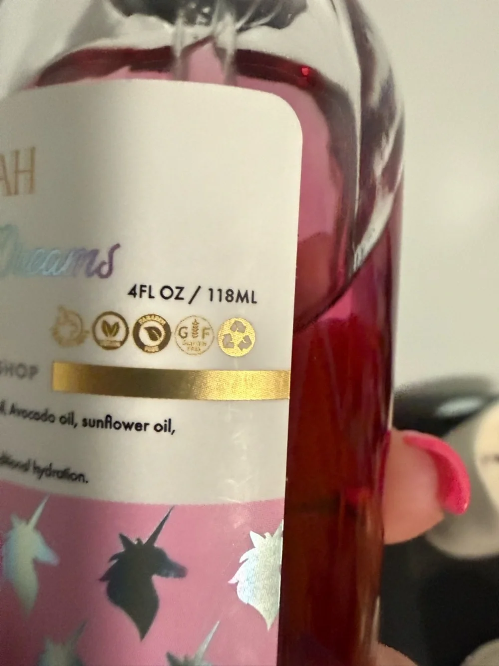 Aminnah Unicorn Dreams Body Oil! NEW Smells like Pink Sugar & Cotton Candy!